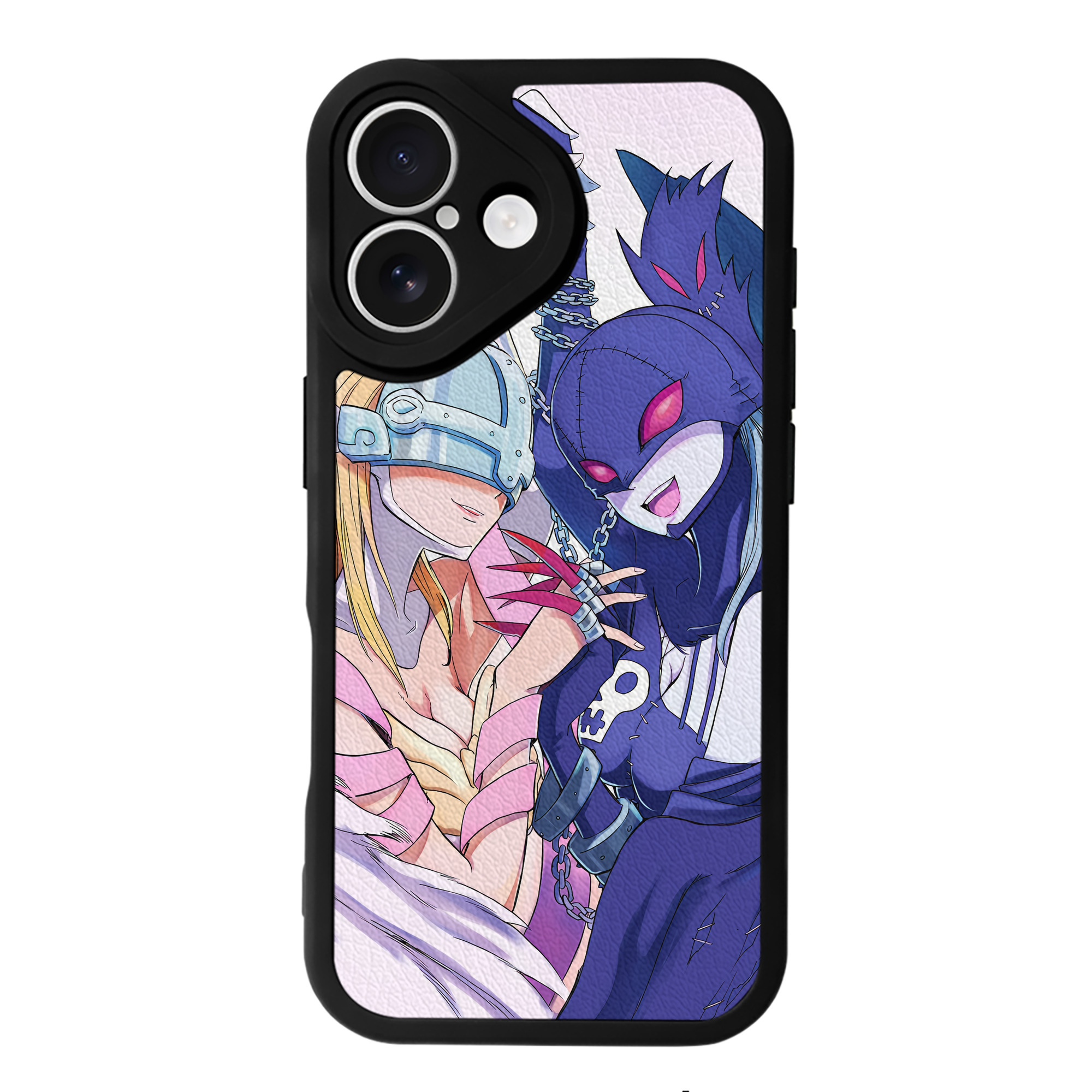 （画像用） Digimon デジタルモンスター/デジモン 【iPhone 16シリーズ対応】シリコンスマホケース（レザー調） 材質：シリコン